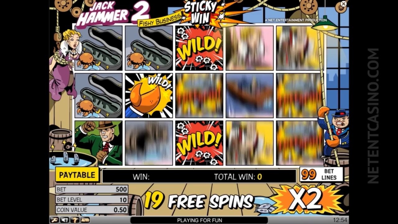 Jack Hammer 2 _ Fishy Business™ Video Slot by Netent Casino (Net Entertainment Software)