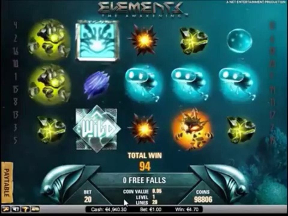 La slot Elements by Netent gratis su Trucchislotmachinebar.com