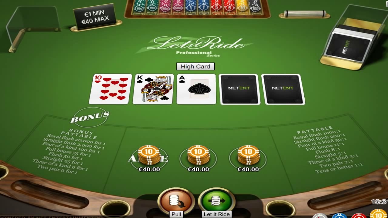 Let It Ride Pro Series -table game from NetEnt