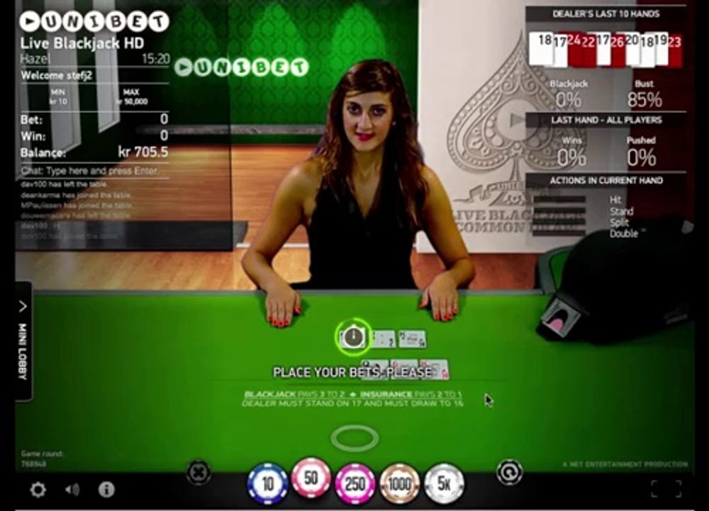 Live Dealer Blackjack - Common Draw Blackjack - NetEnt