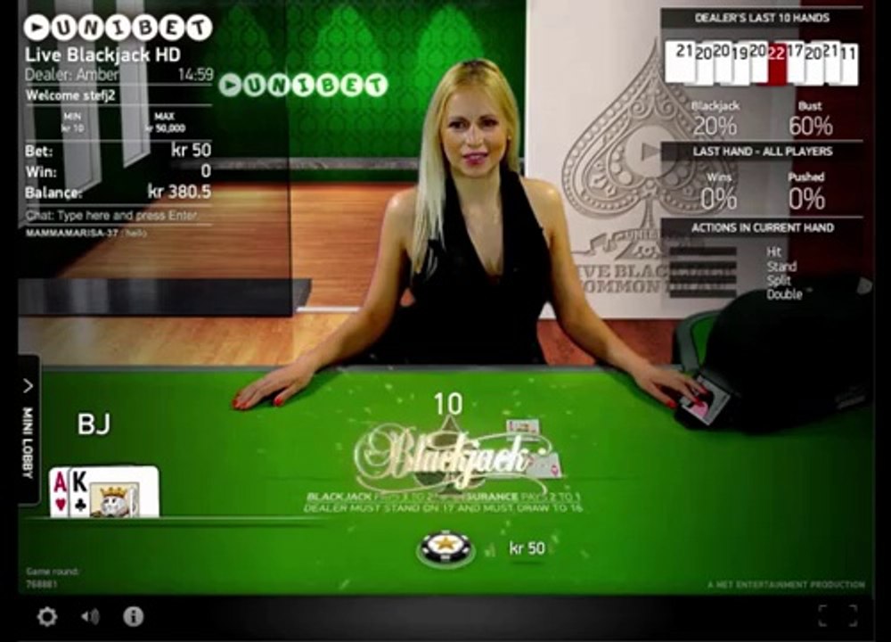 Live Dealer Common Draw Blackjack - NetEnt