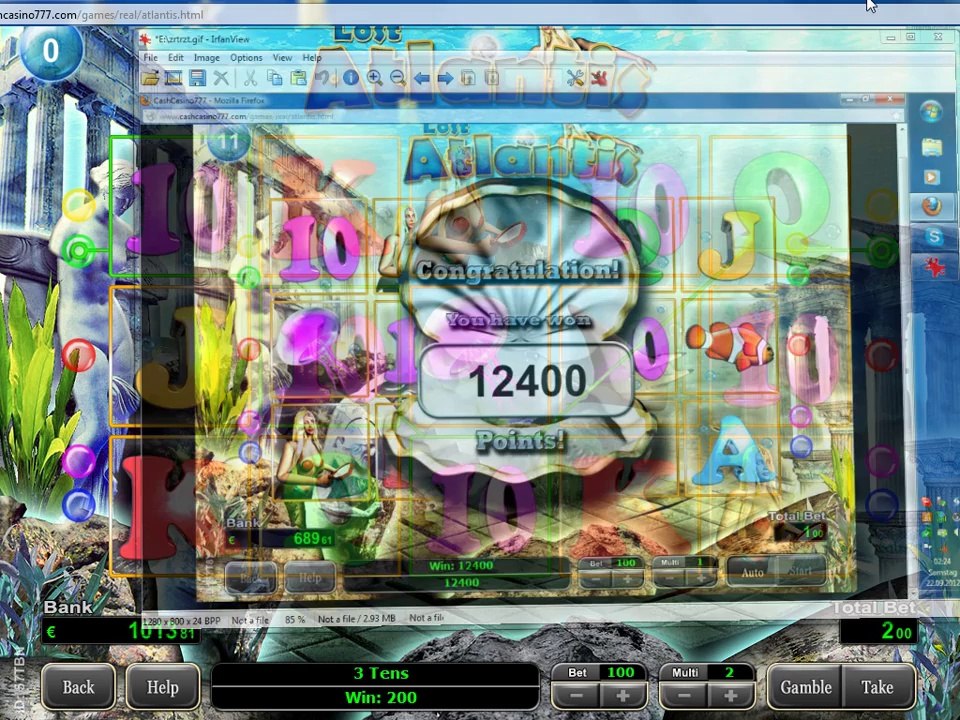 Lost Atlantis Slot- Bubble Special Bonus - 98-facher Gewinn