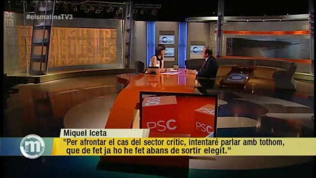 TV3 - Els Matins - Miquel Iceta: El POSE no vol consulta, nosaltres sí