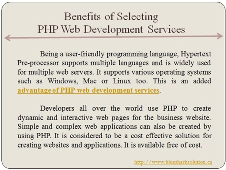Benefits of selecting PHP web development services