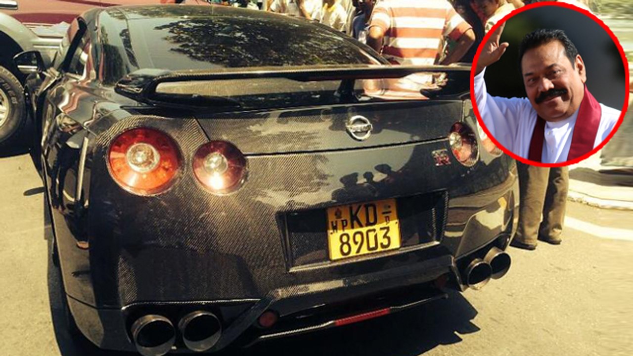 Sri Lankan President Mahinda Rajapaksa's Son Crashed Nissan GT R Into Toyota Land Cruiser !