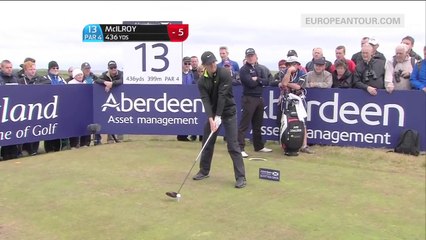 Video herunterladen: Amazing golf shot : Rory McIlroy Hit a 436 Yard Drive at the Scottish Open