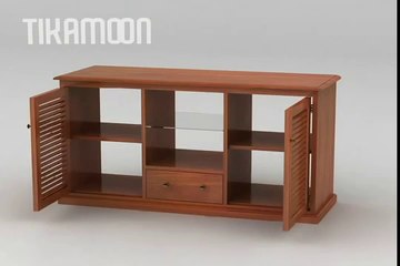 Meuble sous vasque en acajou Loggia duo