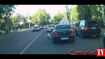 Trafikte tartıştığı adamın üzerine böyle sürdü