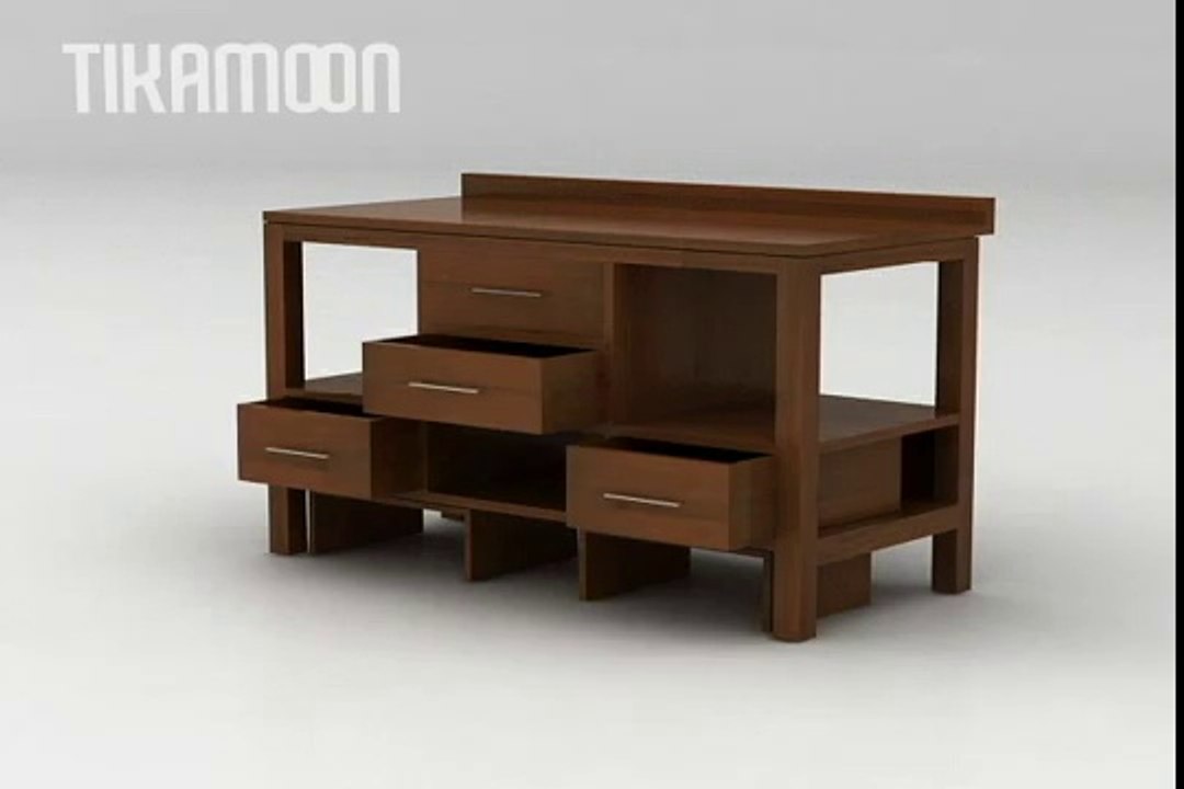 Meuble de salle de bain Galyno Duo en teck teinté de Tikamoon