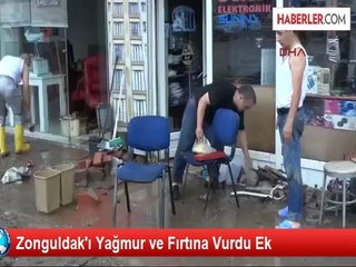 Ereğli'de Yağmur ve Fırtına Etkili Oldu