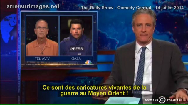 Avertissements téléphoniques à Gaza, vus par Jon Stewart (Daily Show)