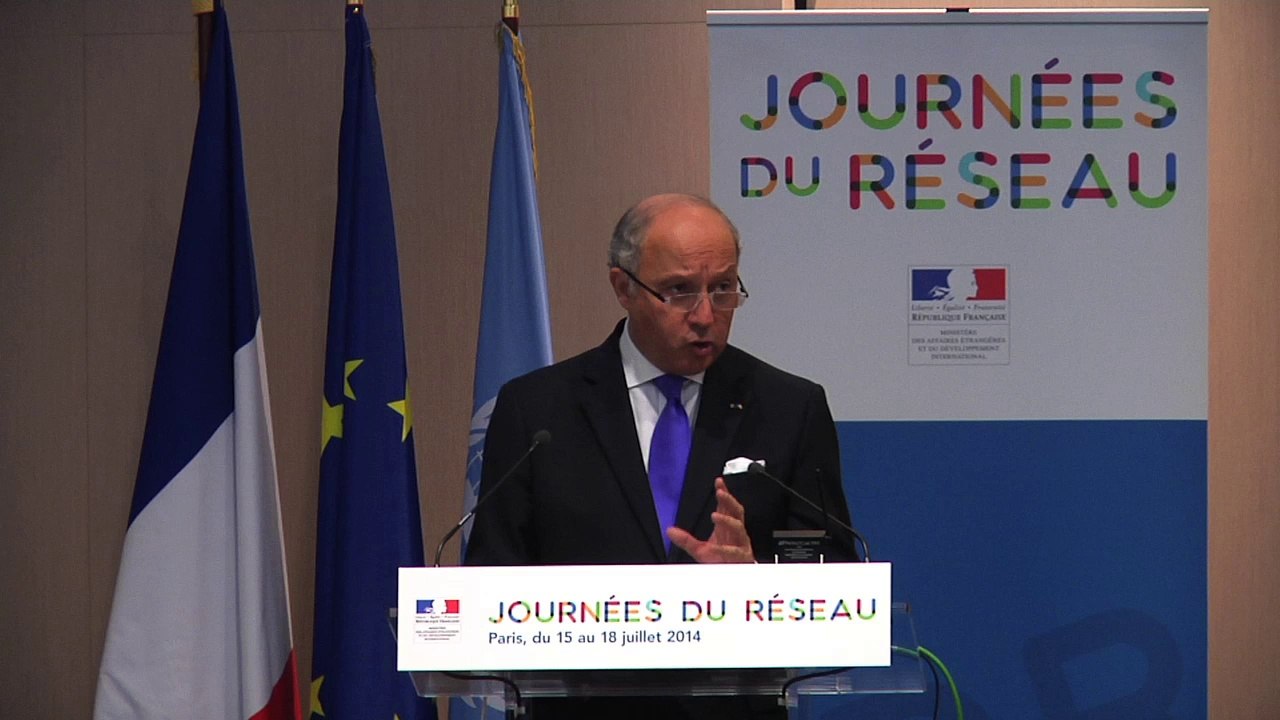 Laurent Fabius ouvre les journées du réseau 2014 (16/07/2014)