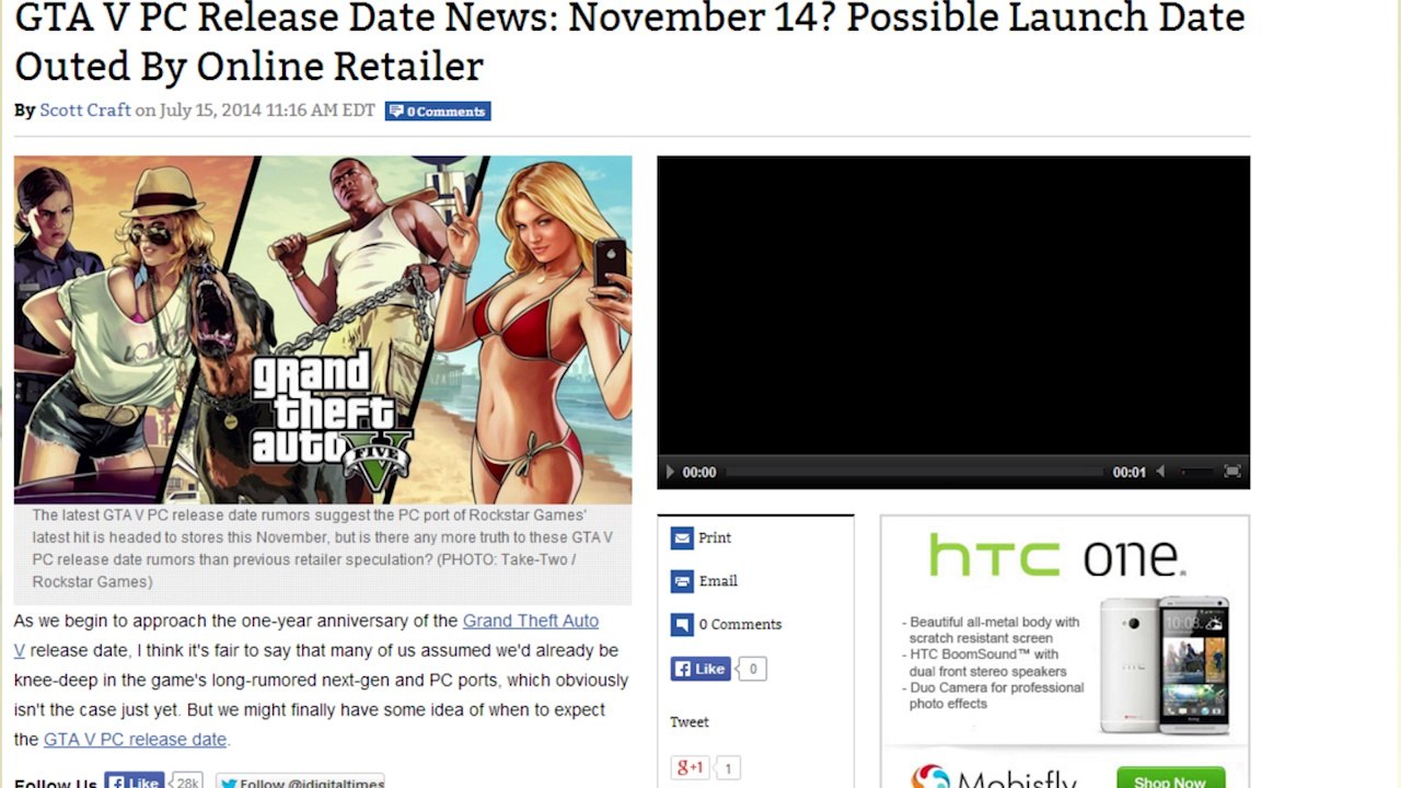 GTA V NEXT GEN SET FOR NOVEMBER 14 RELEASE DAY