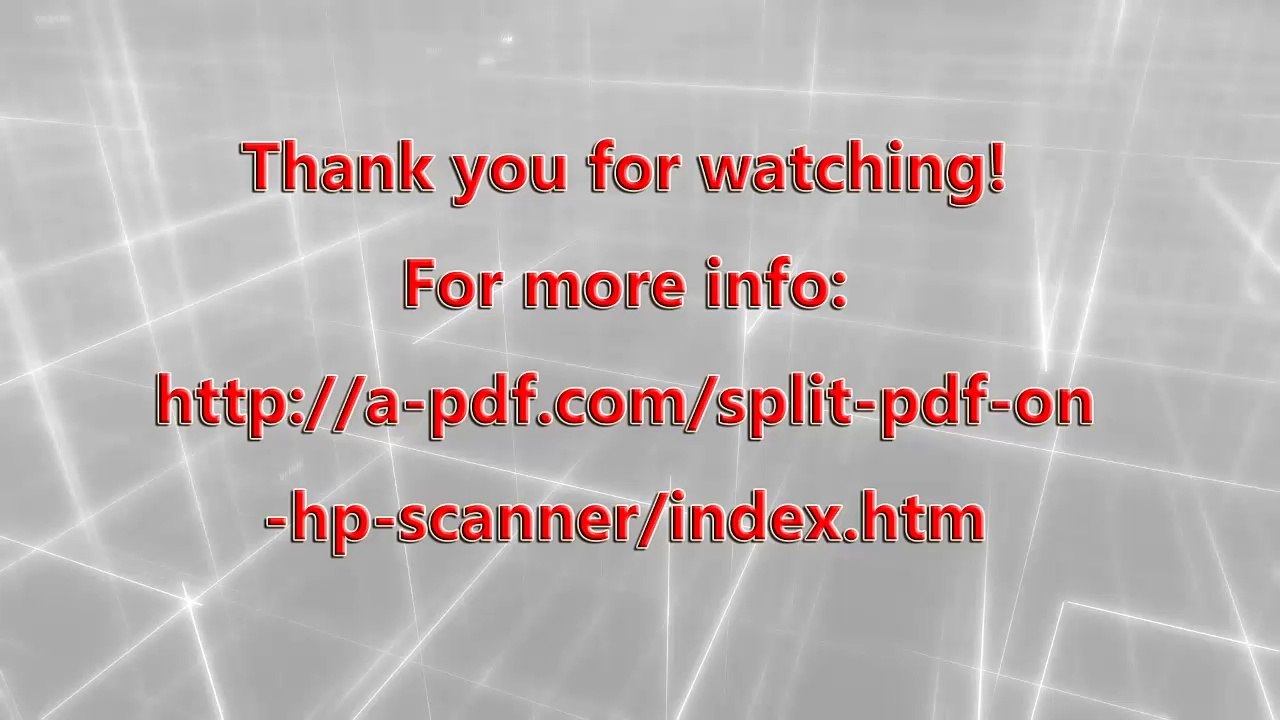 Split scanned PDF pages by barcode on HP or Epson or Sanner