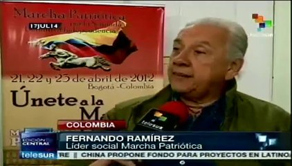 Gobierno colombiano no garantiza seguridad, denuncia Marcha Patriótica