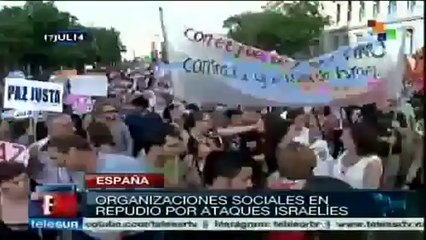 Organizaciones españolas se movilizaron contra la violencia israelí