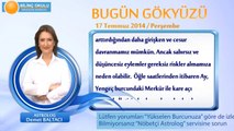 KOVA Burcu, GÜNLÜK Astroloji Yorumu,17 TEMMUZ 2014, Astrolog DEMET BALTACI Bilinç Okulu