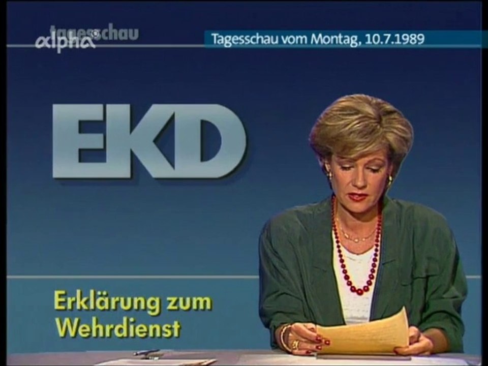 Tagesschau, 10. Juli 1987: EKD zur Kriegsdienstverweigerung