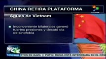 China retira la plataforma petrolífera de aguas disputadas con Vietnam