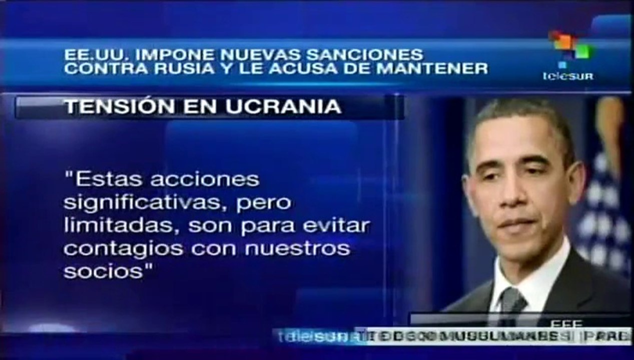 EEU.U. endurece sanciones contra Rusia por crisis en Ucrania