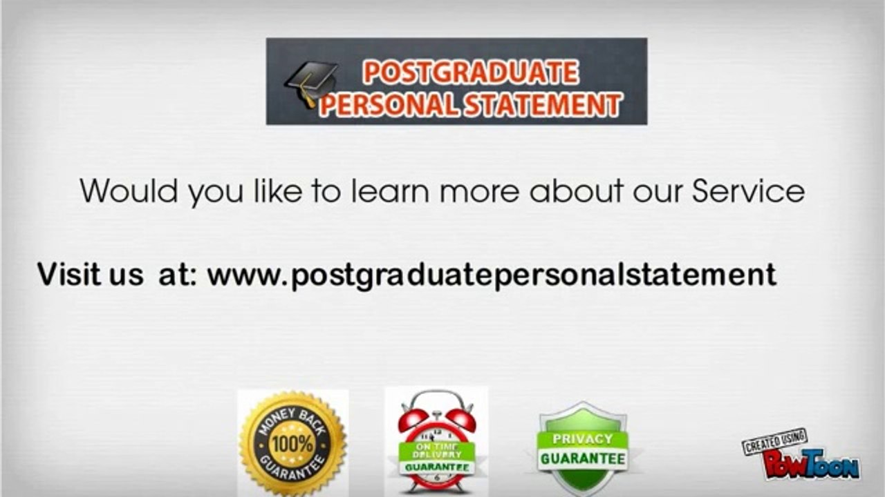 Postgraduate Personal Statement