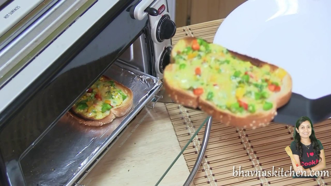 Easy Cheesy Masala Toast Video Recipe for Bachelors by Bhavna - Super Bowl Recipe