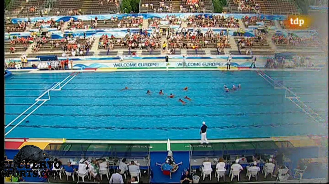 Russia 9 Spain 8 Women European Champs Budapest Day 1 16.7.14 water polo