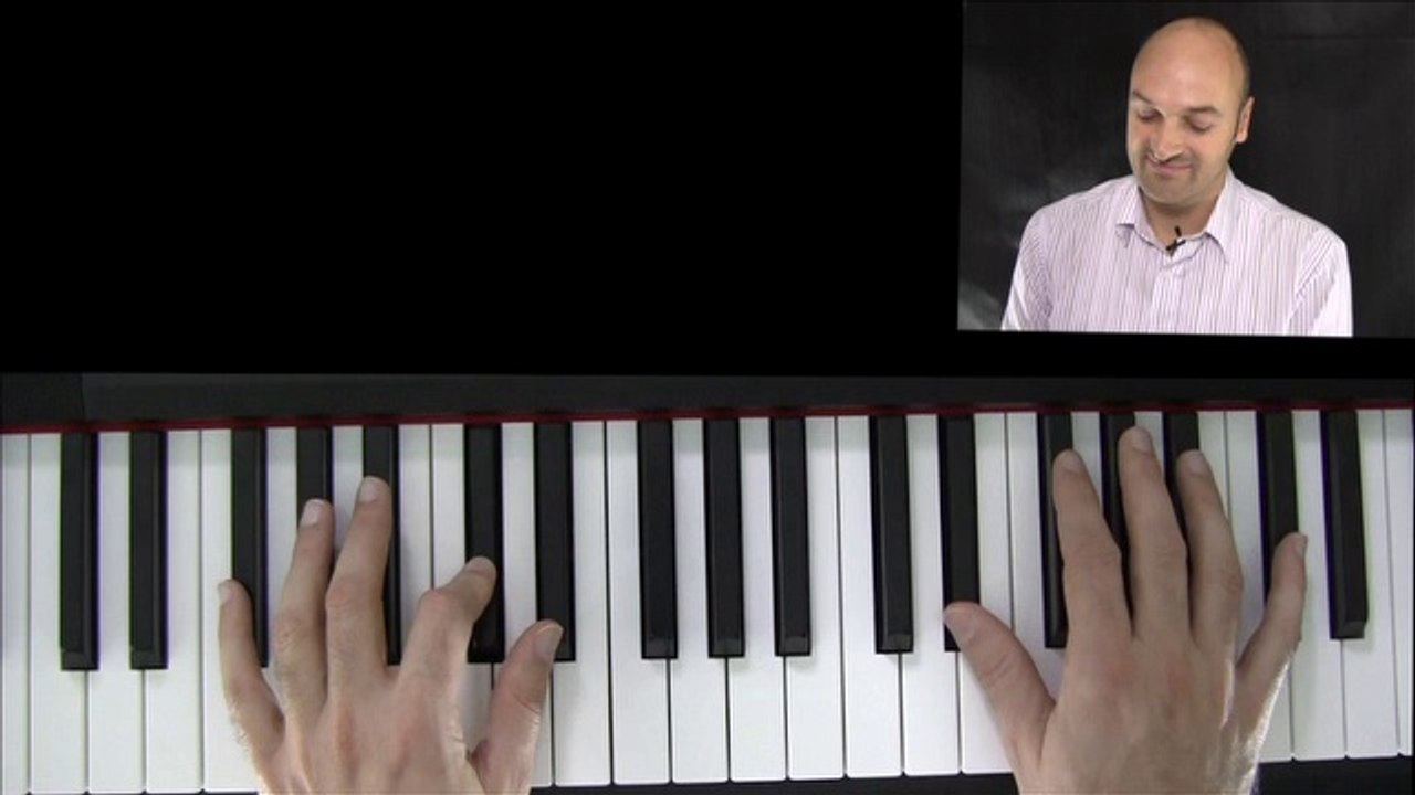 Klavier lernen - Klavier spielen und dabei entspannen - einfache Übung auf den schwarzen Tasten