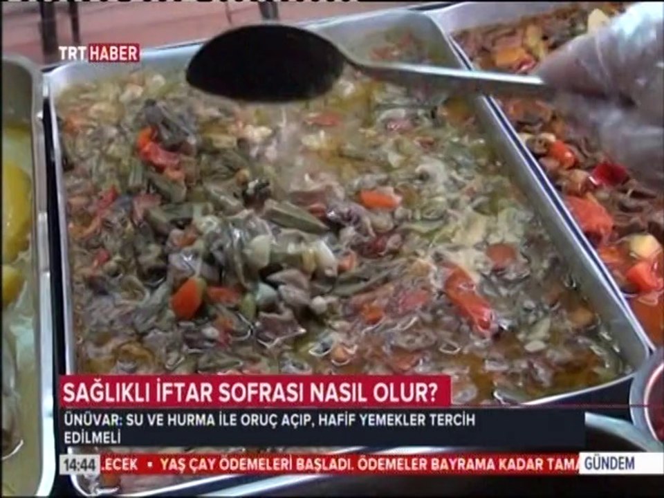 Prof.Dr.Necdet ÜNÜVAR'ın TRTHABER Gündem Programında "Sağlıklı İftar ve Sahur" Röportajı 16.07.2014