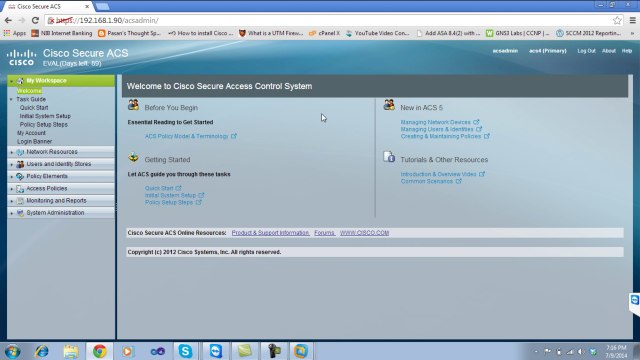 CCNA Security in URDU_Hindi Lec-05 Cisco ACS on VmWare Work Station and GUI AAA