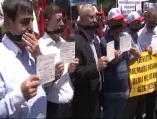 Kamu-Sen'den AKP'ye rehine protestosu