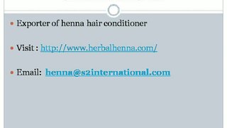 S2international : Henna hair conditioner Suppliers