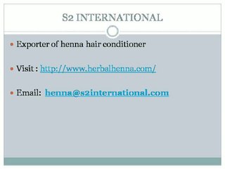S2international : Henna hair conditioner Suppliers