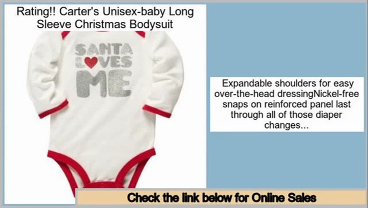 Best Price Carter's Unisex-baby Long Sleeve Christmas Bodysuit