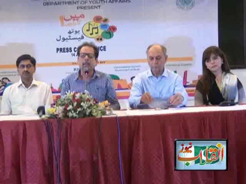"Mein Karachi" Youth Festival Press Conference Organized By Arts Council of Pakistan Karachi Department of Youth Affairs