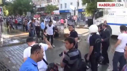 İzinsiz yürüyüş yapan işçilere müdahale -