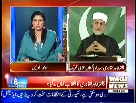 Tahir-ul-Qadri Special Interview in 8 PM With Fareeha Idrees (17th July 2014)