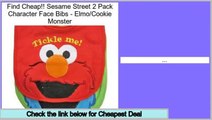 Get Cheap Sesame Street 2 Pack Character Face Bibs - Elmo/Cookie Monster