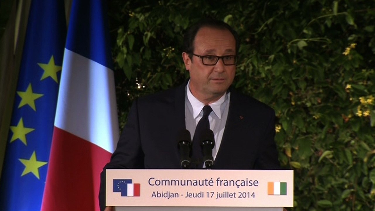 Discours du président François Hollande devant la communauté française à Abidjan