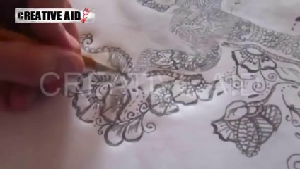 طريقة رسم زخرفة فنية