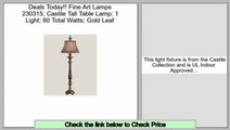 Sales Fine Art Lamps 230315; Castile Tall Table Lamp; 1 Light; 60 Total Watts; Gold Leaf