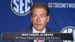 Nick Saban Talks at SEC Media Days