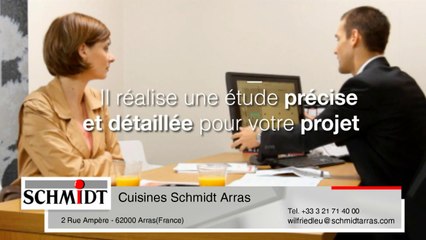 Aménagement meubles de cuisines équipées Schmidt cuisinistes Arras