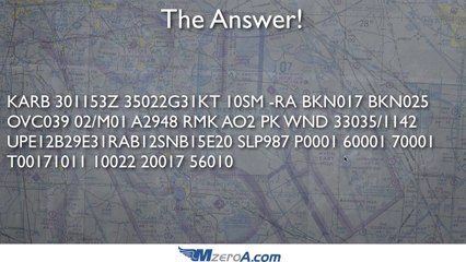 Decoding METAR Quiz - Answer Video