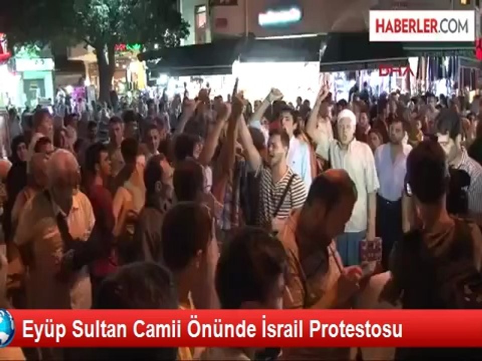 Eyüp Sultan Camii Önünde İsrail Protestosu