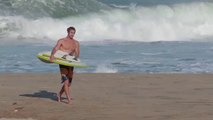Surfing massive waves in Puerto Escondido