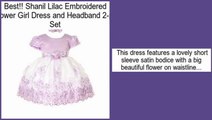 Online Shopping Shanil Lilac Embroidered Flower Girl Dress and Headband 2-pc Set
