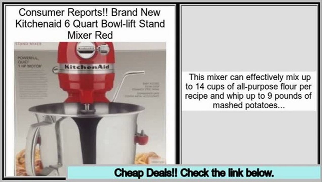 Efficient Brand New Kitchenaid 6 Quart Bowl-lift Stand Mixer Red