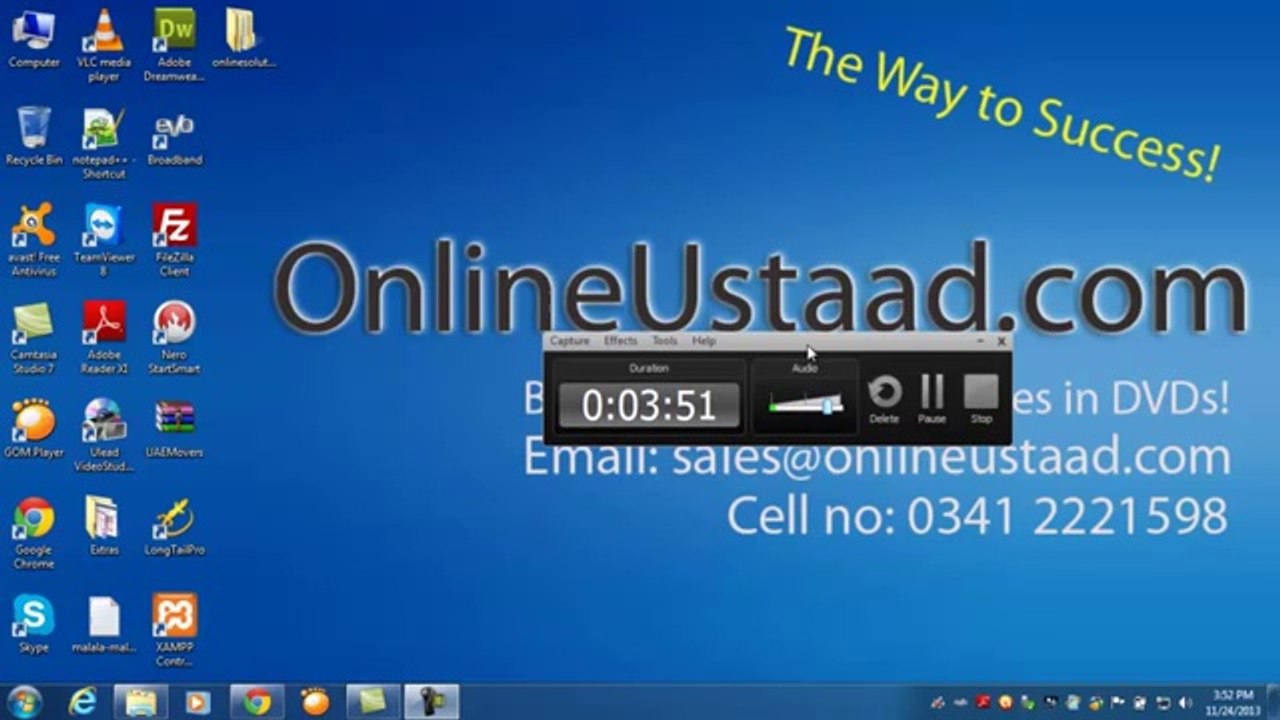 Camtasia Video Recording Tutorials in Urdu Hindi part 7 free recording camera  by ABDUL WALI