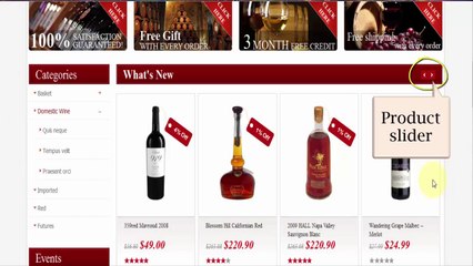 Joomla Wine Virtuemart Template